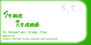 irma kramp business card